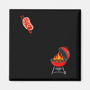 Imã Bife Engraçado Pulando No Churrasco Voo