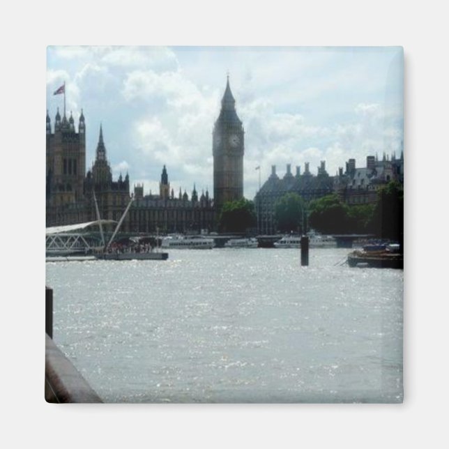 Imã Big Ben No River Thames London (Frente)