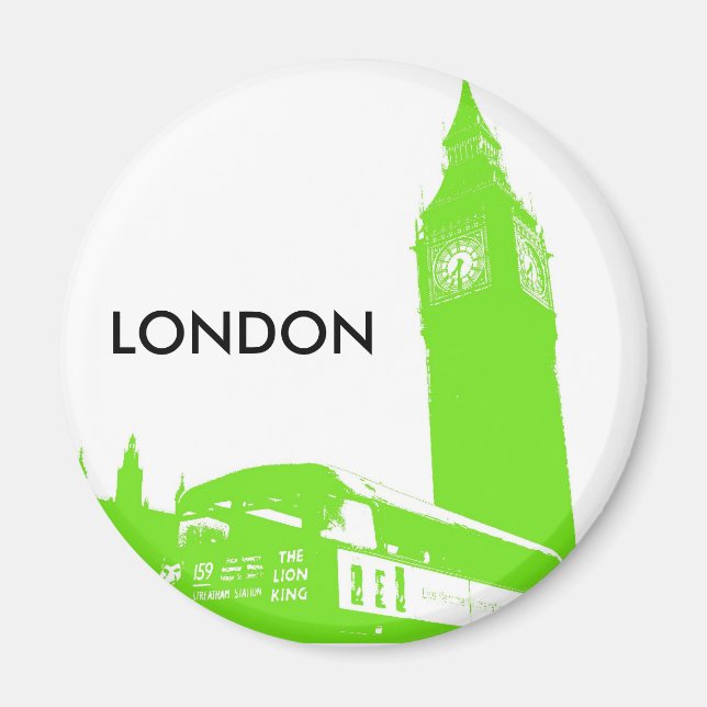 Imã Big Ben Retro Magnet (Frente)