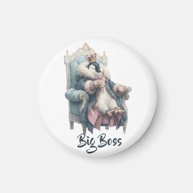 Imã Big Boss Winter Penguin Design (Frente)