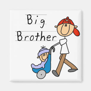 Imã Big brother com camiseta e presentes do irmão mai