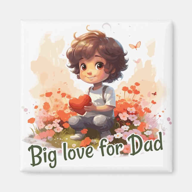 Imã Big love for Dad (Frente)