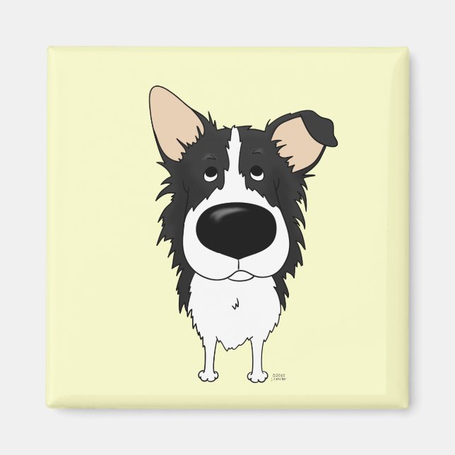 Imã Big Nose Border Collie (Frente)