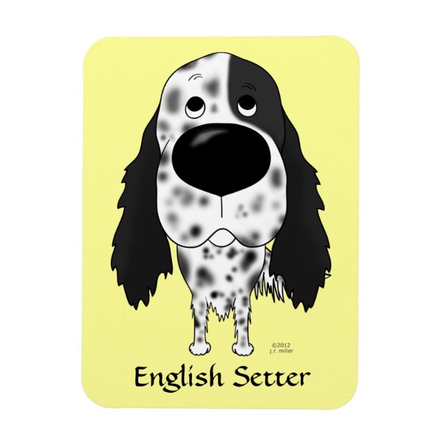 Ímã Big Nose English Setter (Vertical)