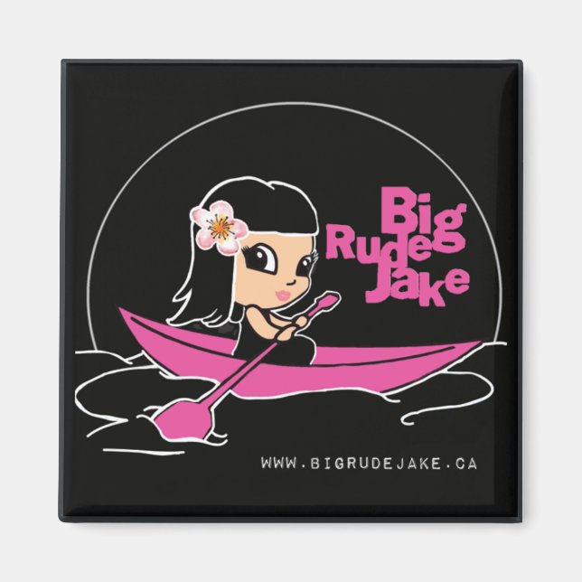 Imã Big Rude Jake: Rapariga na Canoa Rosa (Frente)