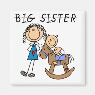 Imã Big Sister Baby Brother T-shirts e presentes