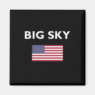 Imã Big Sky EUA - Cor Escura do Sinalizador Americano