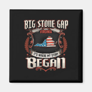 Imã Big Stone Gap Virginia Usa Flag 4 De Julho
