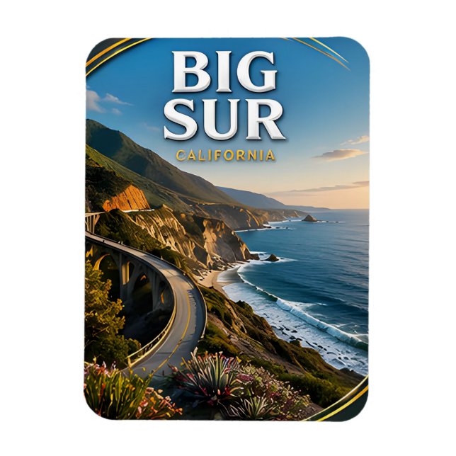 Ímã Big Sur Ponte Bixby Costa (Vertical)