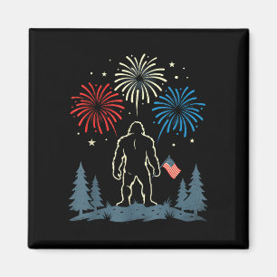 Imã Bigfoot 4 de julho fogos de artifício da bandeira