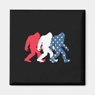 Imã Bigfoot 4 de Julho Sasquatch Bandeira Americana Pa