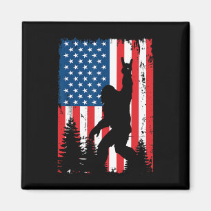 Imã Bigfoot 4 De Julho Vintage Bandeira Americana EUA 