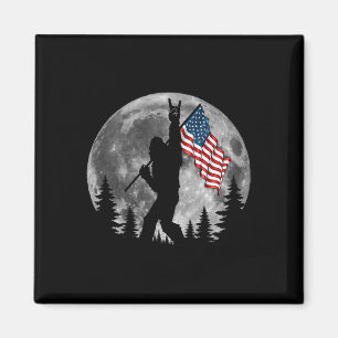 Imã Bigfoot Bandeira Americana Sasquatch Patriótico 4