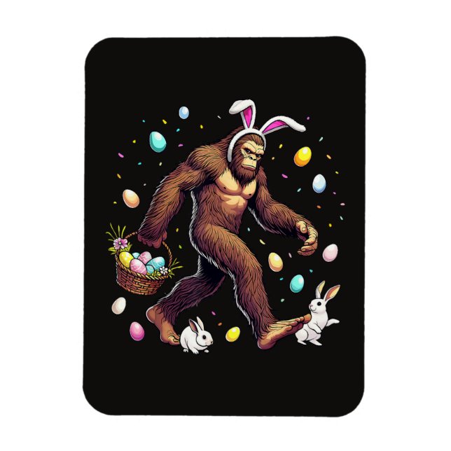 Ímã Bigfoot Dia da Páscoa Sasquatch Engraçado (Vertical)