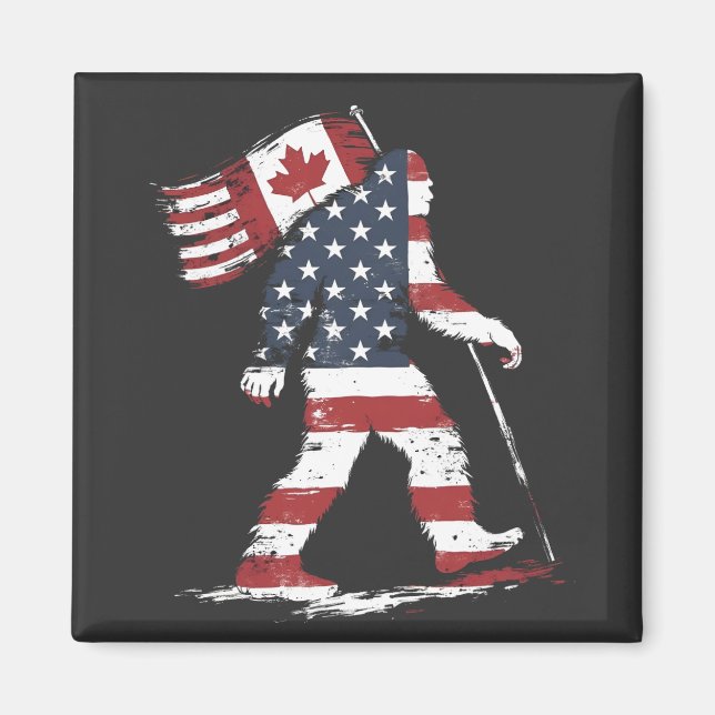 Imã Bigfoot Holding Canada Flag 51rua State Trump (Frente)