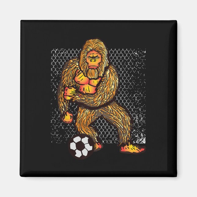 Imã Bigfoot Jogando Futebol Para Jogadores de Futebol  (Frente)