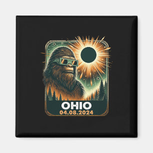 Imã Bigfoot Ohio Total Solar Eclipse 2024 Com Eclipse