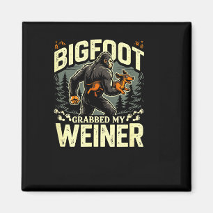 Imã Bigfoot pegou meu cachorro-quente humor engraçado