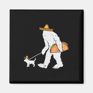 Imã Bigfoot Sasquatch Taco Chihuahua Funny Cinco De Mã