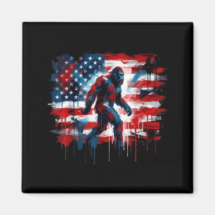 Imã Bigfoot usa bandeira americana sasquatch patriótic