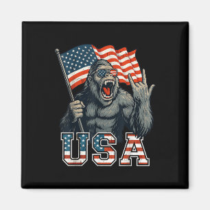 Imã Bigfoot Usa Sasquatch 4 De Julho American Flag Pa