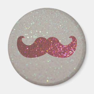 Imã Bigode cor-de-rosa de Bling (gráfico do brilho do
