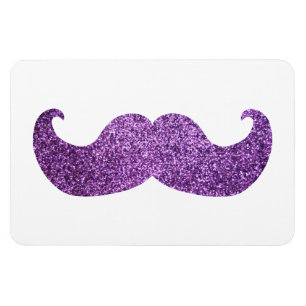 Ímã Bigode roxo de Bling (gráfico do brilho do falso)
