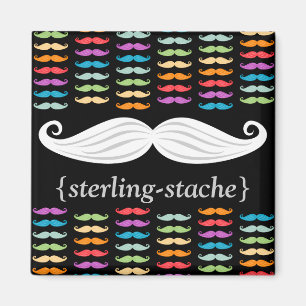 Imã Bigodes "Sterling-Stache " do arco-íris