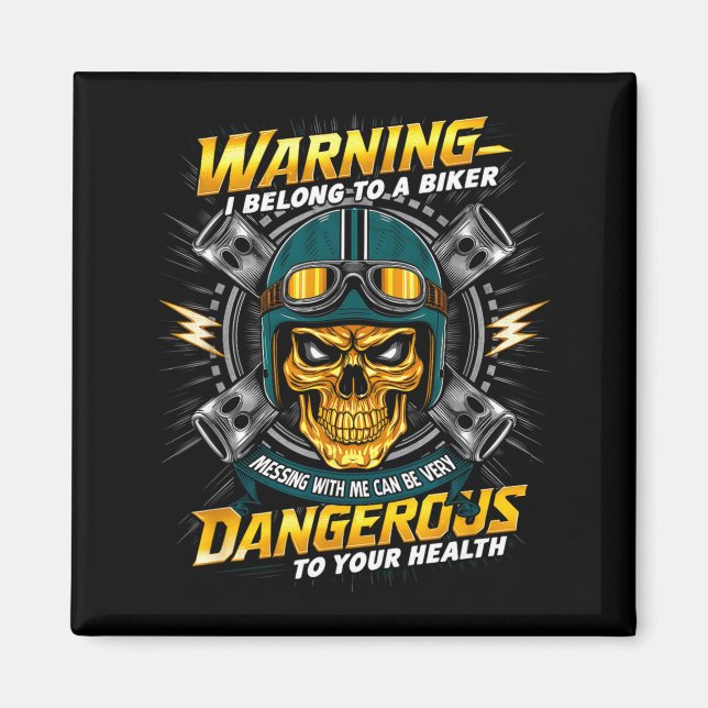 Imã Biker Girlfriend Wife I Belong To A Biker Valentin (Frente)