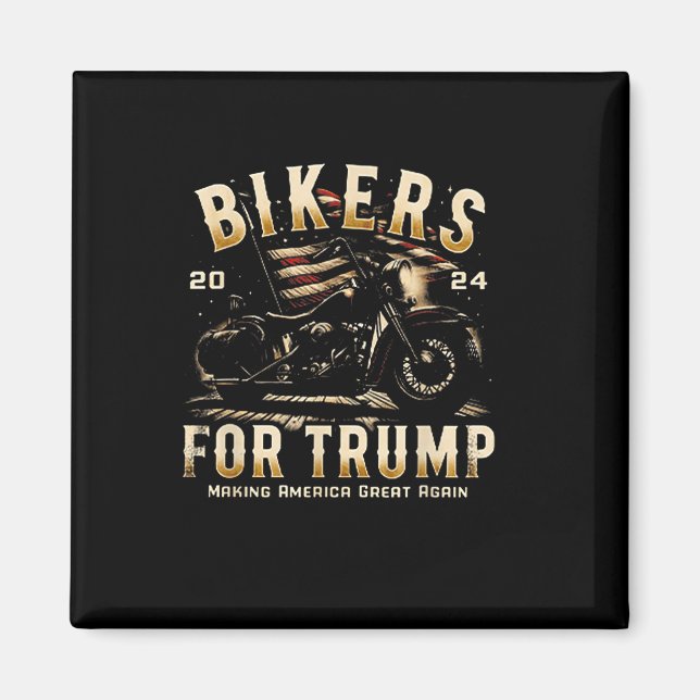 Imã Biker Para Trump 2024 (Frente)