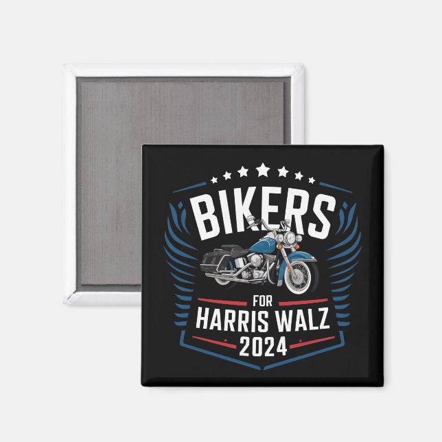 Imã Bikers For Harris Walz 2024 Harris Waltz 2024 (Front/Back)