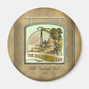 Imã Bikers Tavern Pub - Sinal de Magnet Personalizado
