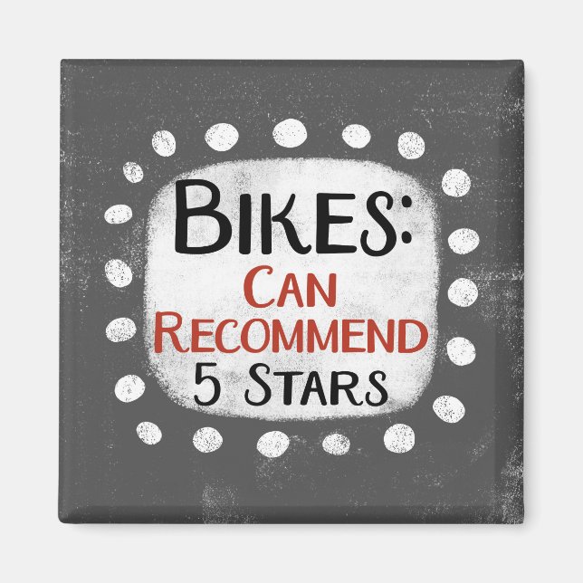 Imã Bikes - Revisão 5 Estrelas do Magnete do Refrigera (Frente)
