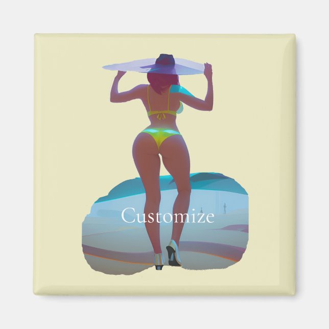 Imã Bikini Booty Beach Girl Thunder_Cove (Frente)