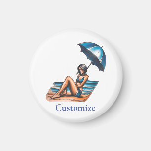 Imã Bikini Girl Beach Nápoles Thunder_Cove