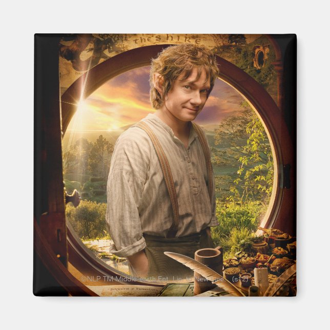 Imã BILBO BAGGINS™ em Colagem de Shire (Frente)
