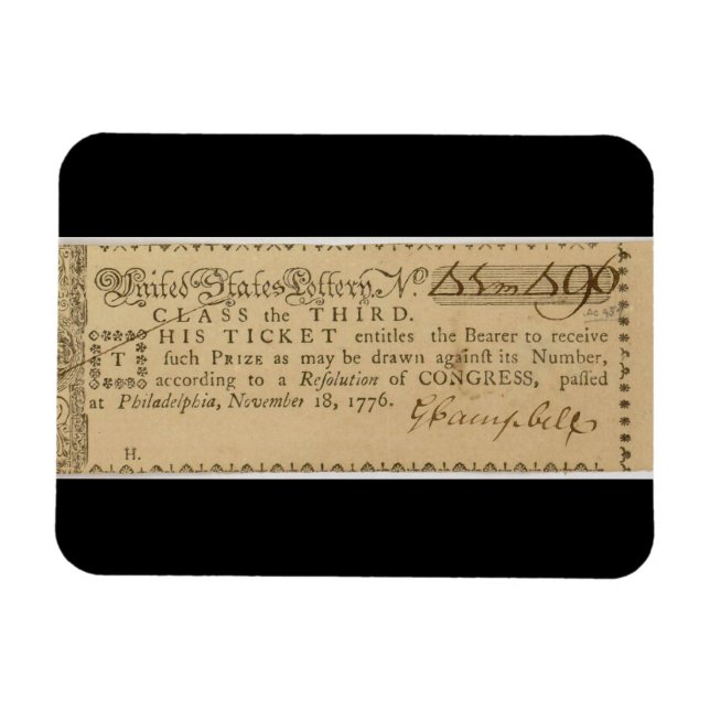 Ímã Bilhete da Loteria Revolucionária dos Primeiros Es (Horizontal)