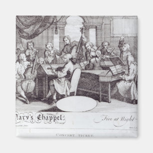 Imã Bilhete do concerto para a capela de Mary