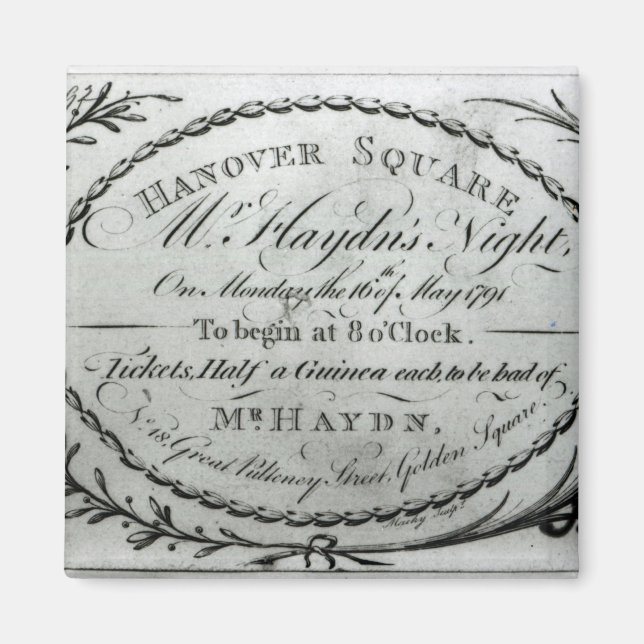Imã Bilhete para 'Sr. Noite de Haydn em Hanover (Frente)