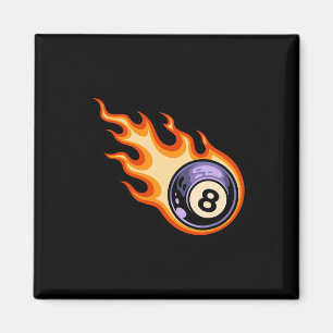 Imã Bilhetes de Piscina de Bola 8 Flaming