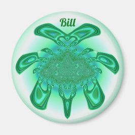 Imã BILL ~ Sombras verdes, brancas ~ Design impression