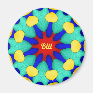 Imã BILL ~ Stark Red Green Yellow ~ Stuning Design