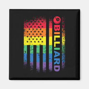 Imã Billiard 8ball Piscina Billiard American Flag - Bi