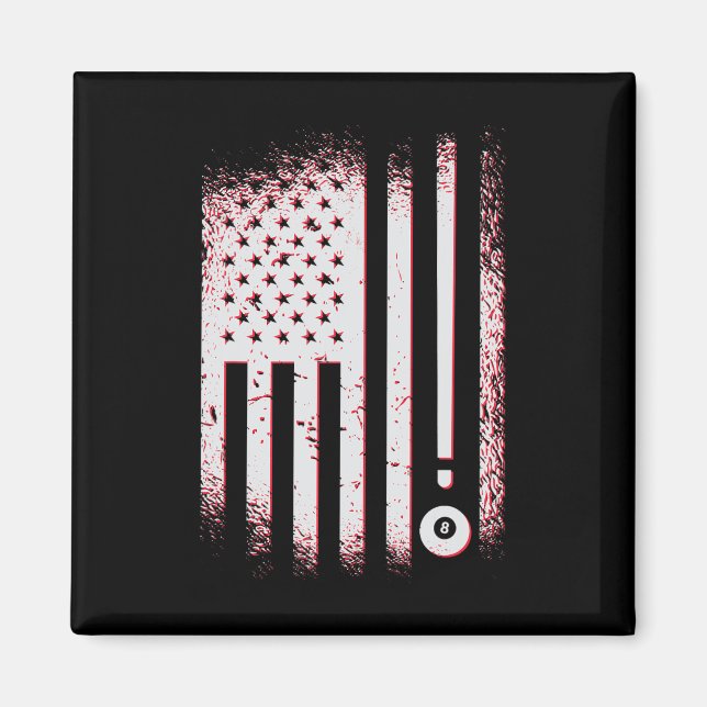 Imã Billiard American Flag Usa Piscina Jogadores E Bil (Frente)