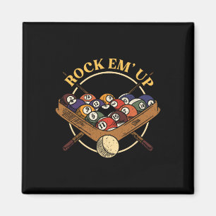 Imã Billiard Ball Rack Stick Cue Billiard Player Snoo