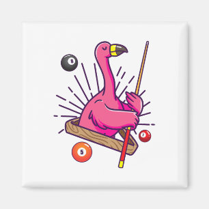 Imã Billiard Flamingo Hustler Piscina Camisa Meninas S