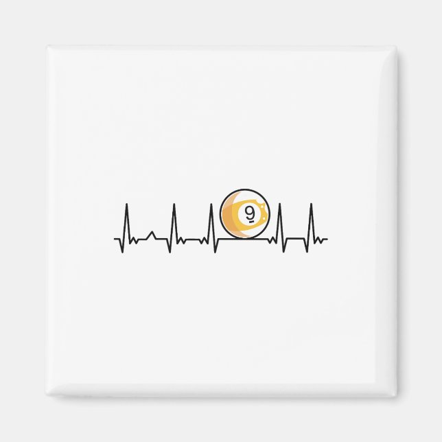 Imã Billiard Heartbeat Piscina Chalk Billiard Pla (Frente)