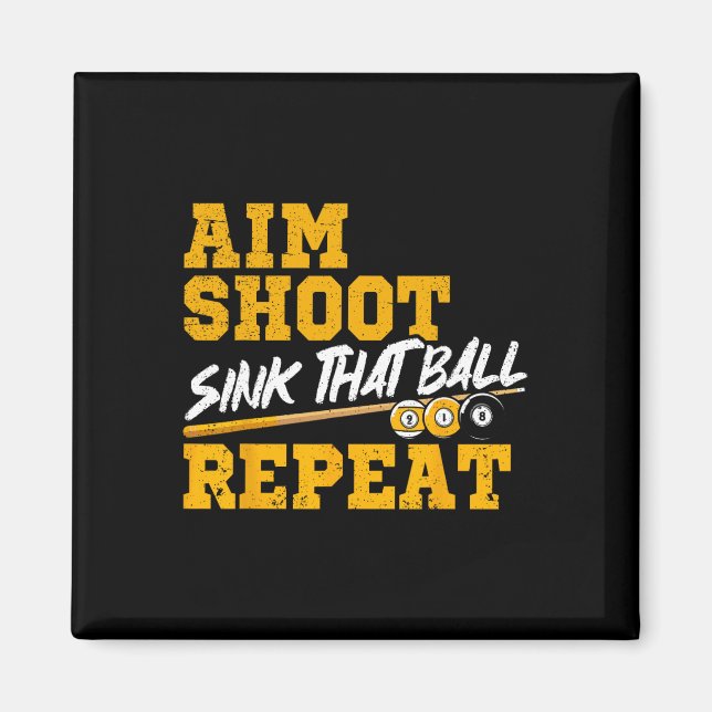 Imã Billiards Aim Shoot Sink Que Bola Repete A Piscina (Frente)