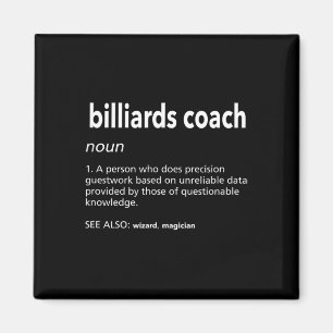 Imã Billiards Coach Definition Funny Piscina Player Hu