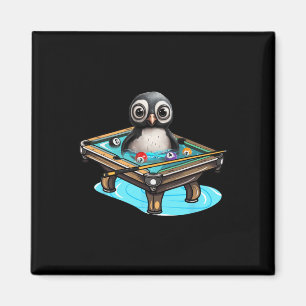Imã Billiards Penguin Hustler Piscina Snooker Jogando